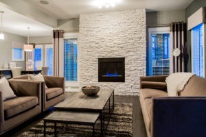 Single family home living room by City Homes Master Builder