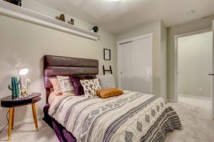 Bedroom in Caspia townhomes South Edmonton