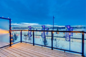 Deck view from Caspia townhomes in South Edmonton, from new home builder City Homes