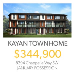 Kayan townhome in south edmonton for sale